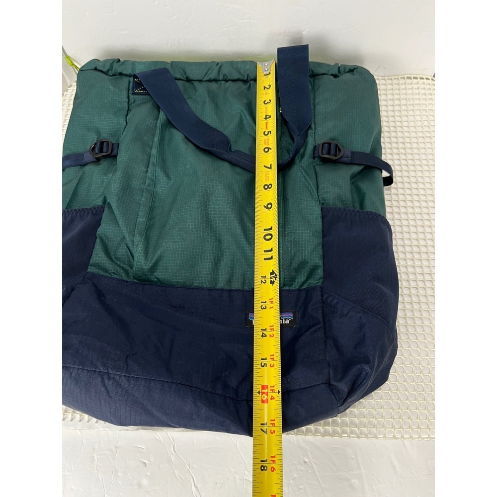 Patagonia Lightweight Travel Tote Green Blue Convertible Backpack - Picture 13 of 15